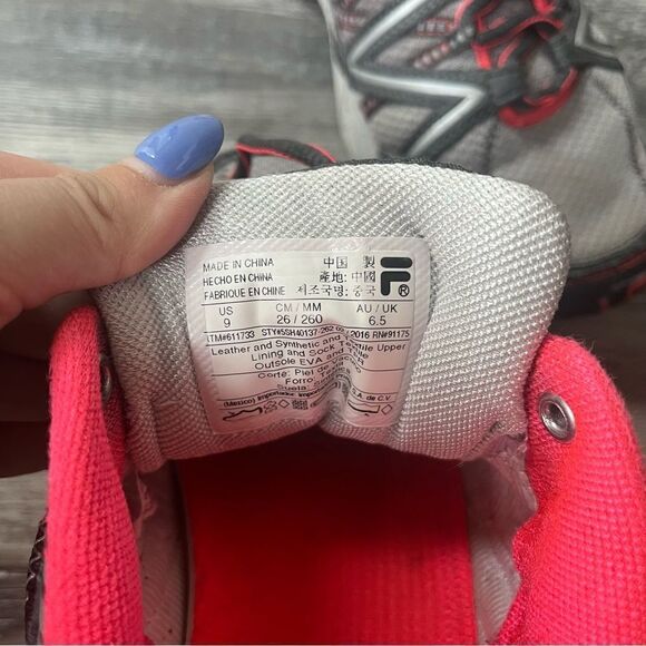 Women's Fila Headway 6 Trail Running Shoe Metallic Silver/Castlerock/Diva Pink - Picture 10 of 10